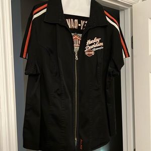 Women’s Harley Davidson sip up blouse